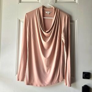 Cabi Drape Neck Long Sleeve Blouse